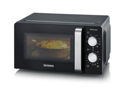Severin 2-in-1 Kombi-Mikrowelle mit Grillfunktion, Schwarz, 17 l, B: 44,0 cm, H: 24,0 cm, T: 32,0 cm - Bild 3