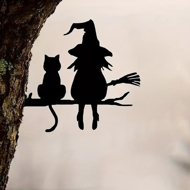 Unheimlicher Nekromant Metallanstecker aus Schmiedeeisen in Schwarz für Halloween Dekoration im Außenbereich - Bild 5