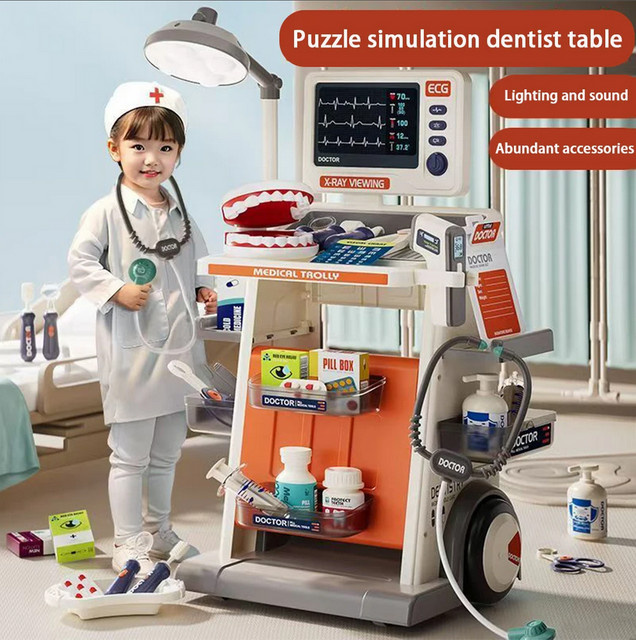 CONUSEA Zahnarzt Medizinische Schreibtisch Rollenspiel, Pädagogisches Spielzeug, Kunststoff, Bunt / Mehrfarbig - Bild 1