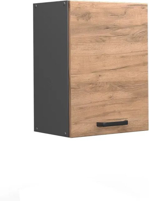 Vicco Hängeschrank R-Line Küchenschrank in Anthrazit und Eiche mit Türen und Regalfächern, Breite: 45 cm, Höhe: 60 cm, Tiefe: 31 cm - Bild 2