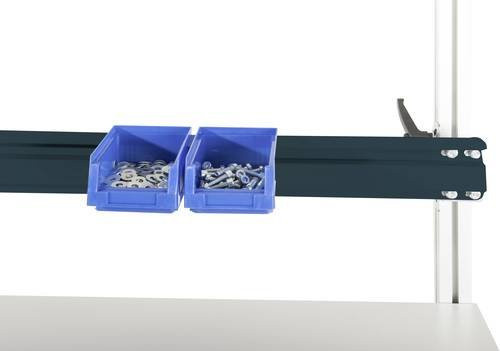 Manuflex ZB8253.7016 Boxenträgerschiene für CANTOLAB und ALU in Anthrazit RAL 7016, B/T/H: 199,6 x 0,2 x 10,0 cm - Bild 1
