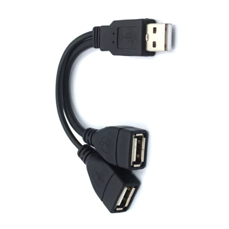 USB 2.0 Doppel Splitter Adapter Kabel von QUERPXAF in Schwarz für Laptops und USB-A Geräte - Bild 3