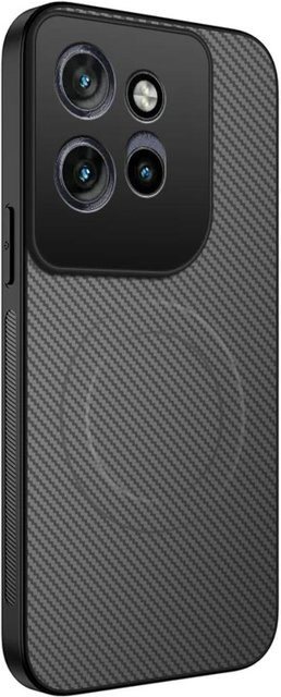 Magnetische Ladehülle mit Kohlefaser-Textur für Motorola Edge 70 60 S 50 40 Pro Ultra Neo Fusion Serie in Schwarz - Bild 1