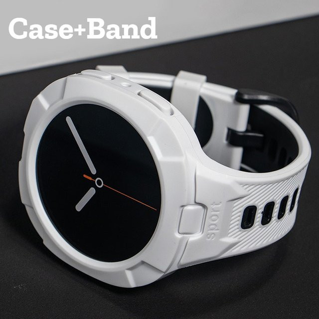 CHIICSMART Uhrenarmband Silikon, Weiß, Samsung Galaxy Watch 8 44 40 mm - Bild 1