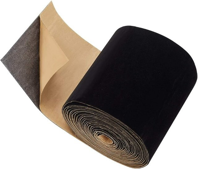 2 Rollen selbstklebender Samtstoff in Schwarz für Schmuckschubladen und DIY-Dekorationen - Bild 1