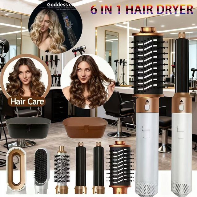 XMSJ 6-in-1 Haartrockner-Bürste, Styling-Werkzeug, Unisex - Bild 1