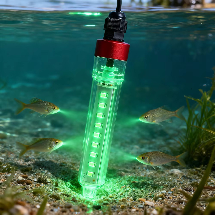 LED Unterwasser-Fischköderlicht in Grün, transparentes Angellicht mit zwei Verbindungsmodi (5 V bis 12 V) - Bild 2