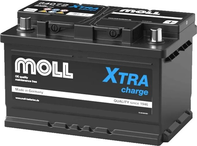 MOLL Xtra Charge Starterbatterie 12V 72Ah 720A Schwarz - Bild 1
