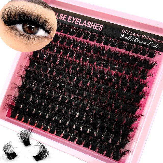 AMSDCN Einzelwimpernverlängerungen Cluster, 10-18 mm, Unisex - Bild 1
