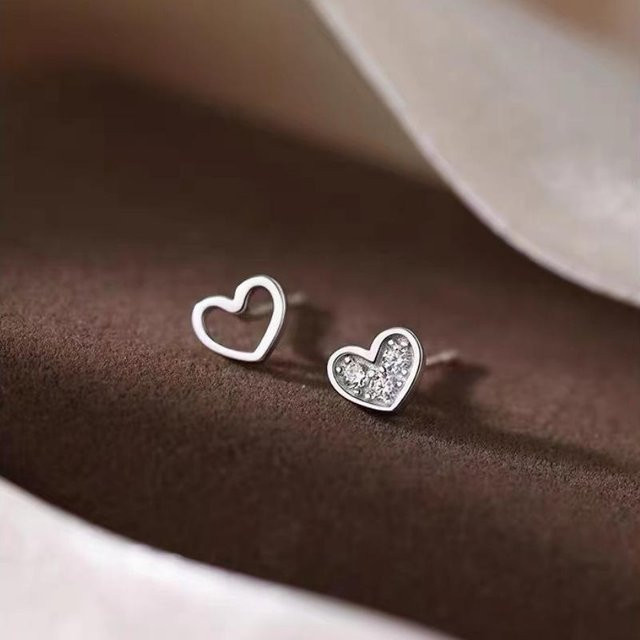 Lucky Star Jewelry Ohrstecker, 999 Silber, Schwarz, Zirkonia, Damen - Bild 1