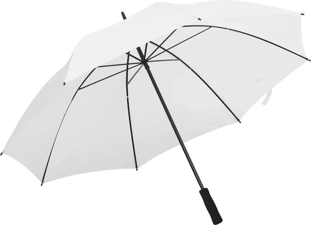 vidaXL Regenschirm Weiß aus Metall und Polyester mit 130 cm Durchmesser - Bild 1