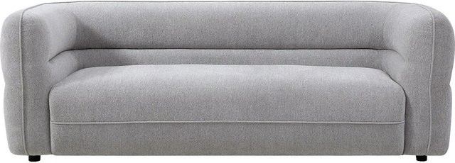 Vente-unique Sofa Taliena Grau mit Chenille-Stoff Breite: 222 cm - Bild 1
