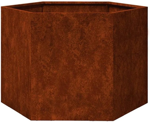 vidaXL Pflanzkübel aus Cortenstahl in Braun, B/T/H: 60 x 60 x 45 cm - Bild 1