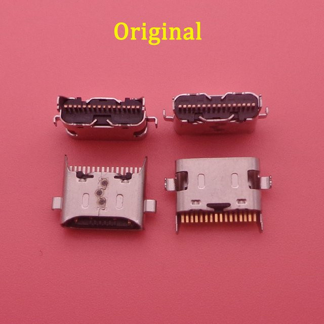 10 Stück USB-C Ladeanschluss Jack Buchse 16 Pin für Samsung A21 A215 A20S A207 in Silber - Bild 1