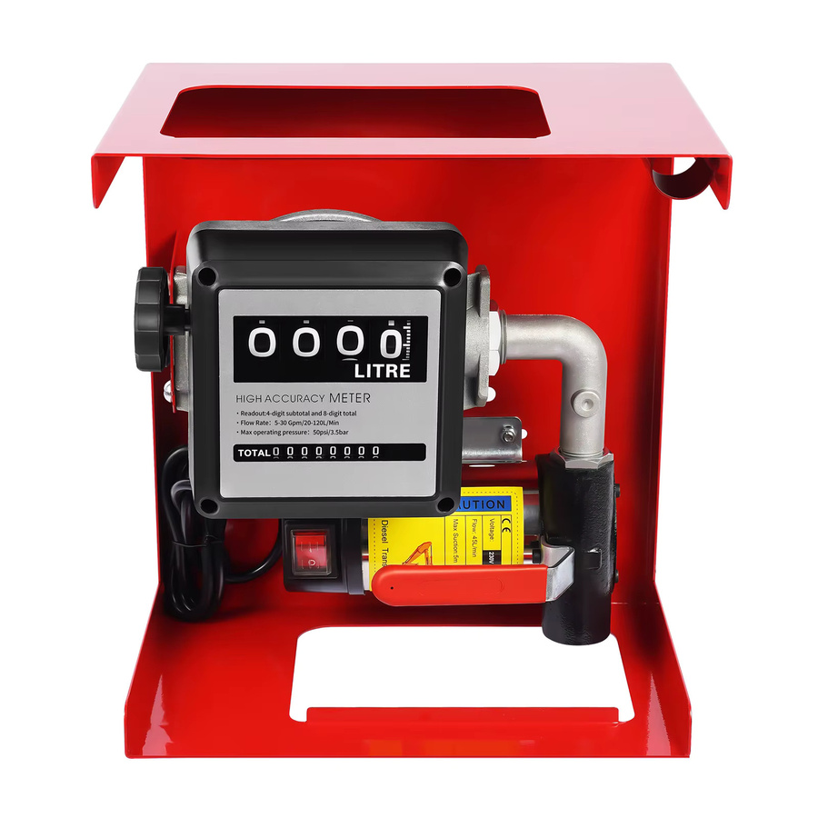 Bymaocar Diesel-Transferpumpe in Rot mit einstellbarer Geschwindigkeit, 230V, 3600 U/min und 1690,9 oz/min für Automobile, Bauernhöfe und Frachtschiffe - Bild 6