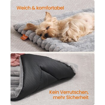 FEANDREA Hundedecke grau, beidseitig verwendbare Hundedecke für erwachsene Hunde, maschinenwaschbar - Bild 2