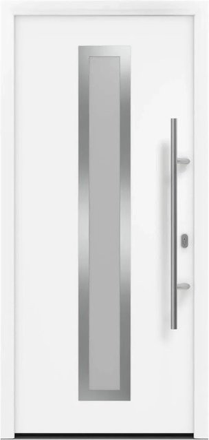 EcoStar Haustür Isopro IP 700S mit Glaseinsatz in Verkehrsweiß, B: 110 cm, H: 210 cm, DIN Rechts - Bild 1