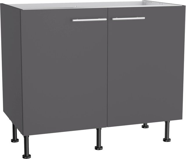 Optifit Küchen-Spülenunterschrank Ingvar in Anthrazit Matt, B/T/H: 100 x 58,4 x 87 cm - Bild 1