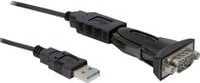 Delock USB 2.0 auf Seriell RS-232 Adapter, USB-A auf 9-polig, Schwarz - Bild 1