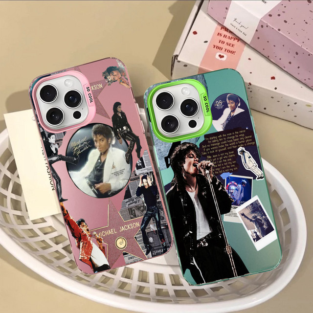 Handyhülle Michael Jackson Legendäre Sängerin in Silber für iPhone 16 15 Pro Max 14 Plus 13 12 11 - Bild 1