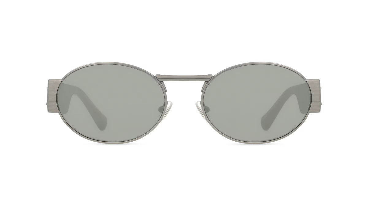 Versace VE2264 Sonnenbrille, Vollrand, Oval, Edelstahl, Unisex, grau, silver - Bild 1