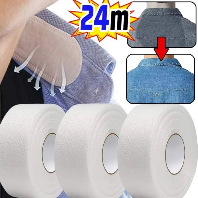Selbstklebendes Einweg-Manschetten-Fixierband in Weiß, atmungsaktives und schweißabsorbierendes Kragen-Anti-Schmutz-Band - Bild 1