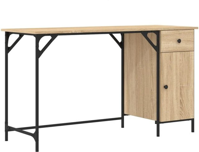 vidaXL Computertisch aus Holzwerkstoff in Sonoma Eiche, B/T/H: 131 x 48 x 75 cm - Bild 1