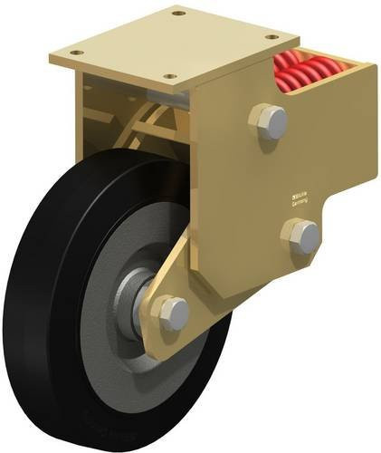Blickle BSFN-SE 300K Bockrolle gefedert in Anthrazit mit 300 mm Rad-Durchmesser und 1000 kg Tragfähigkeit - Bild 1