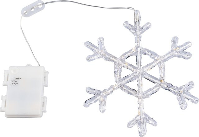Viva Domo LED-Hänger Stern in Transparent und Weiß mit Batteriebetrieb - Bild 1