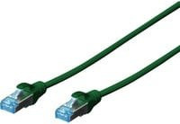 DIGITUS Patchkabel CAT 5e SF/UTP Ethernet/LAN, Länge: 0,5 m, Blau/Grün - Bild 1