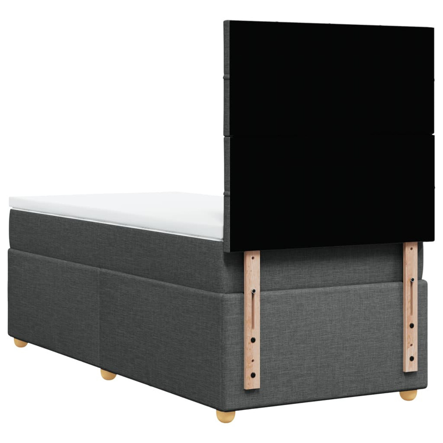 vidaXL Boxspringbett Hybrid mit Matratze Dunkelgrau B/T: 100 x 200 cm - Bild 2