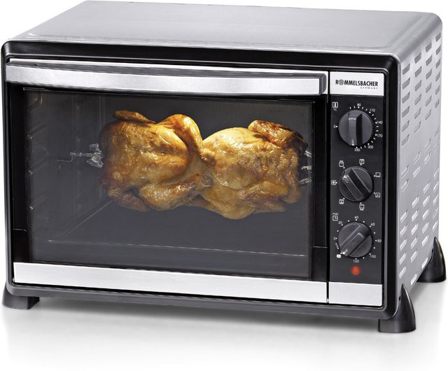 Rommelsbacher Mini-Backofen BG 1815 in Edelstahl und Schwarz - Bild 1