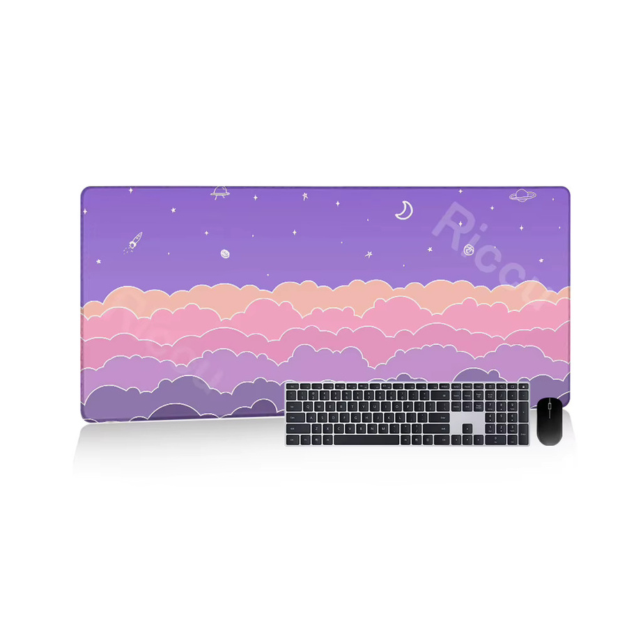 Riccu Skyscape Mauspad in Lila mit Wolken-Design für Gamer und Büro - Bild 4