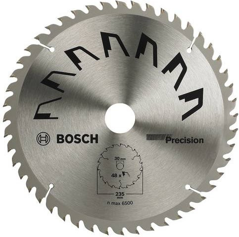 Bosch Precision Hartmetall Kreissägeblatt Silber Durchmesser: 235 mm, Bohrung: 30 mm, 48 Zähne - Bild 1