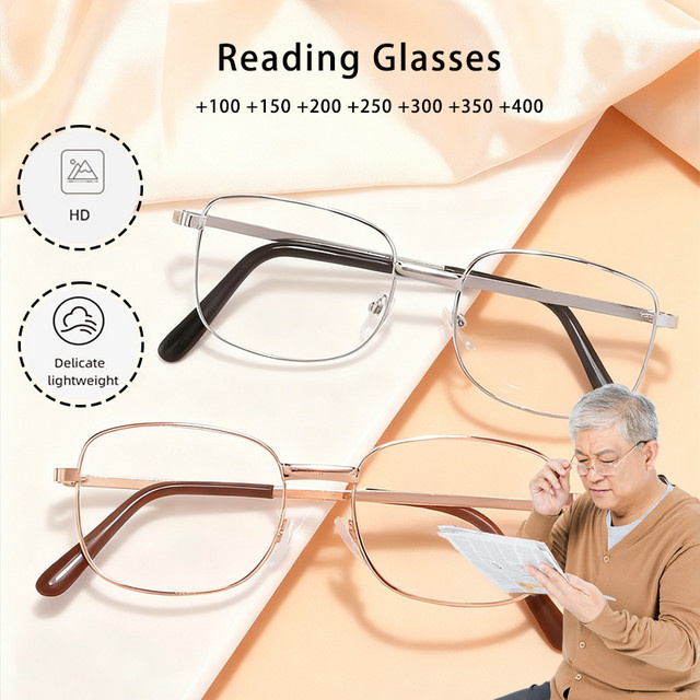 MOYOKA Lesebrille, Metall, Vollrand, quadratisch, silber - Bild 1