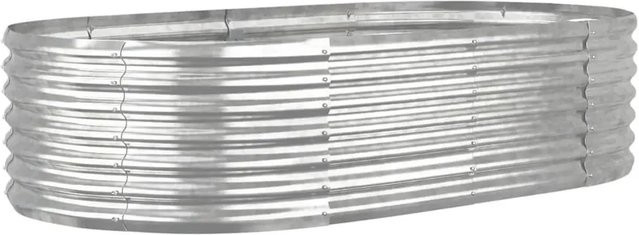 Furnicato Hochbeet aus verzinktem Stahl in Silber, B/T/H: 152 x 80 x 36 cm - Bild 1