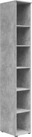 Mömax Regal Multistauraum in Betonoptik, Farbe Grau, H x B x T: 195 x 40 x 30 cm