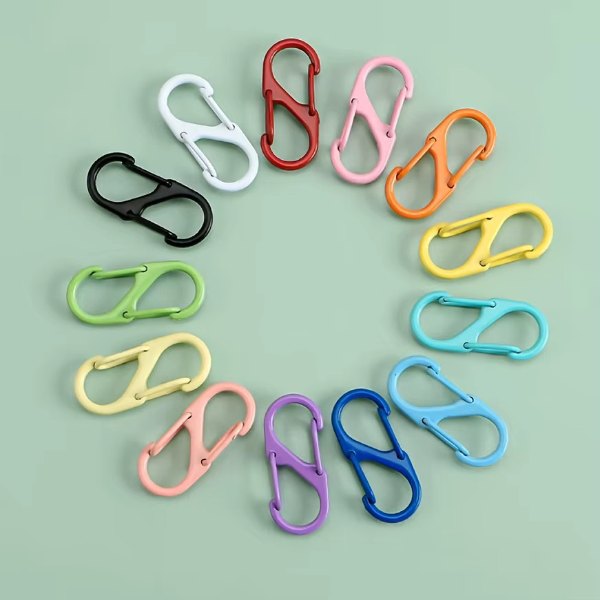 23 Stück Mini-Doppelknopftaschen in Multicolor, S-förmige Taschen- und Hutclips sowie DIY-Schlüsselanhänger-Zubehör und Hängende Verbindungsringe - Bild 4