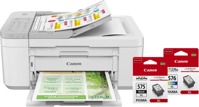 Canon PIXMA TR4756i Inkjet-Multifunktionsgerät mit Wi-Fi und USB inklusive einem Satz XL-Reservepatronen für Drucken, Scannen, Kopieren und Faxen - Bild 1