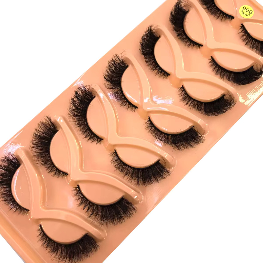 HBZGTLAD Künstliche Wimpern Nerzimitat, 7 Paar, Schwarz, Unisex - Bild 5