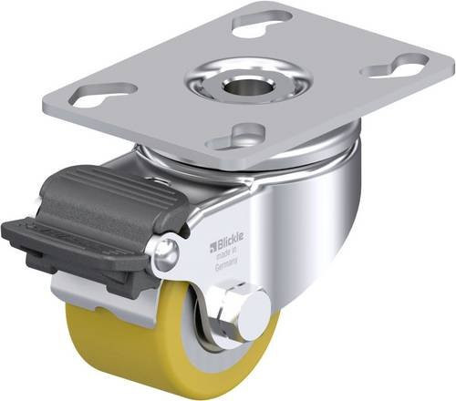 Blickle Apparate-Lenkrolle LKPA-VSTH 50K-RA in Silber und Braun mit 50 mm Rad-Durchmesser und 150 kg Tragfähigkeit - Bild 1