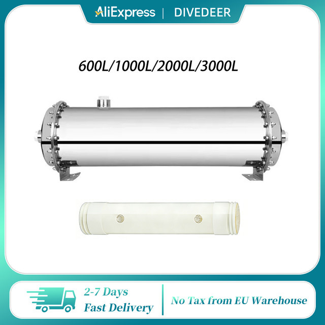DIVEDEER Edelstahl Wasserfilter für das ganze Haus mit Ultrafiltration, Farbe: Silber, Kapazität: 600L-3000L - Bild 1