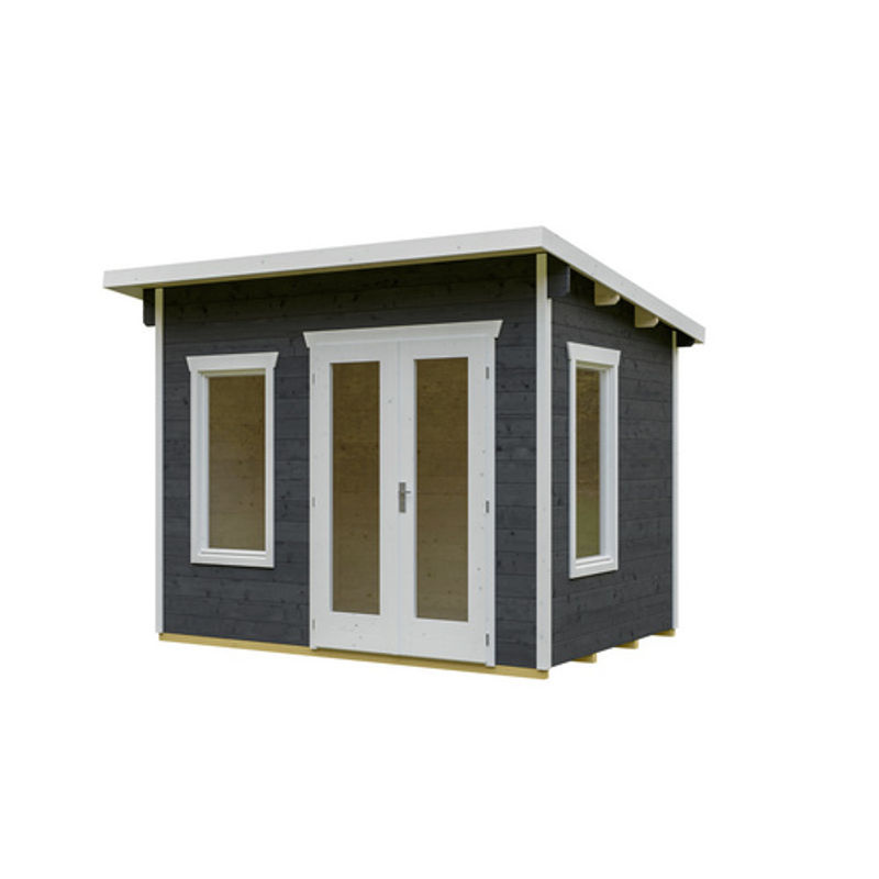SKANHOLZ Gartenhaus Solna aus Holz in Grau, B/T: 330 x 265 cm - Bild 2