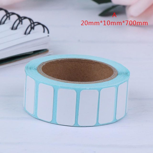 Jintian Selbstklebende Thermoetiketten für den Direktdruck, 700 Stück pro Rolle, Weiß, Blankoetiketten für Supermarkt und Preisetikettierung - Bild 1
