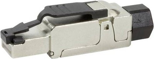 LogiLink PrimeLine MP0040 Feldkonfektionierbarer Stecker Cat.6A geschirmt in Schwarz und Silber - Bild 1