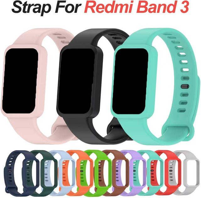 Silikonarmband für Xiaomi Smart Band 9 Active und Redmi Band 3 in Grün - Bild 1