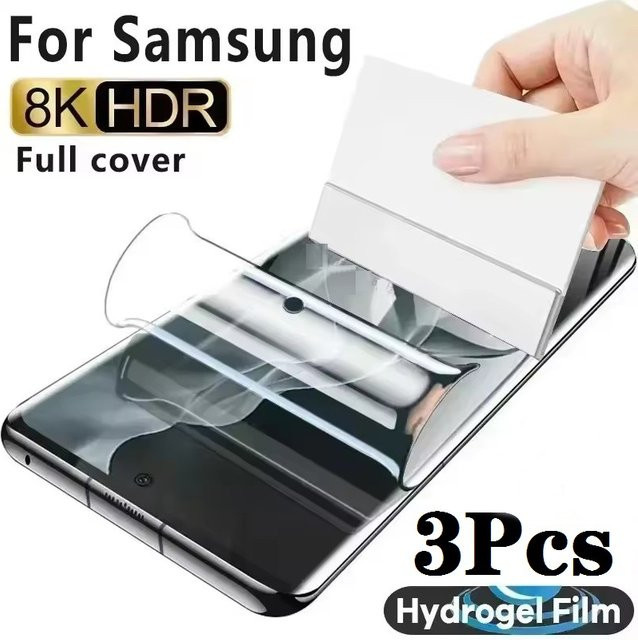 3 Stück Full Cover Hydrogel Displayschutzfolie für Samsung Galaxy S22 Ultra und S22 Plus, transparent - Bild 1