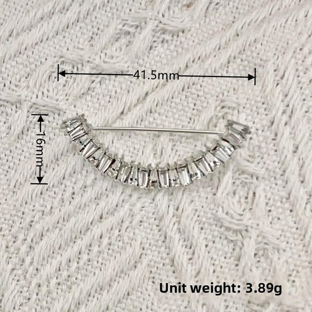 Brosche Elberta, grau, Unisex - Bild 1