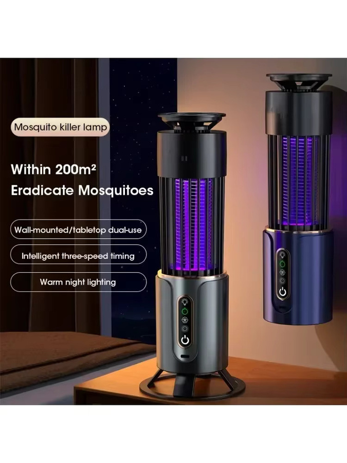 NOCCLILI Elektrische Moskito-Lampe als USB-Insektenvernichter und Camping-Laterne, wiederaufladbar - Bild 5