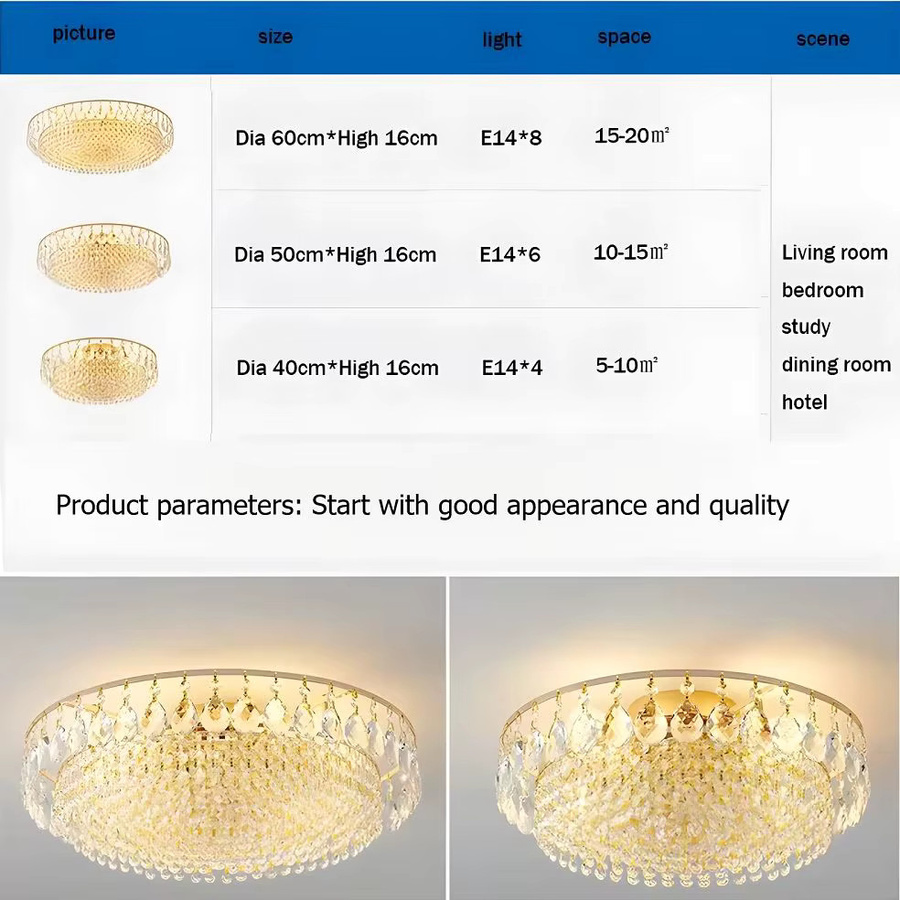 Moderne Kristall-Pendelleuchte IRALAN in Gold für dein Wohnzimmer - Bild 3